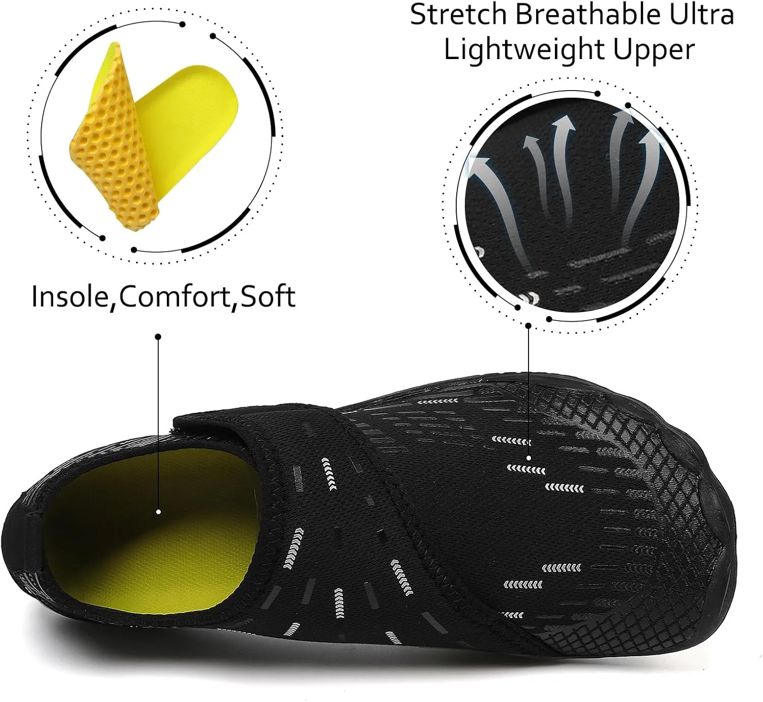 Water Shoes Mens Womens Quick-Dry Barefoot Swim Beach Pool Shoes Aqua Yoga Socks for Hiking Walking Diving Surf Outdoor Water Sports