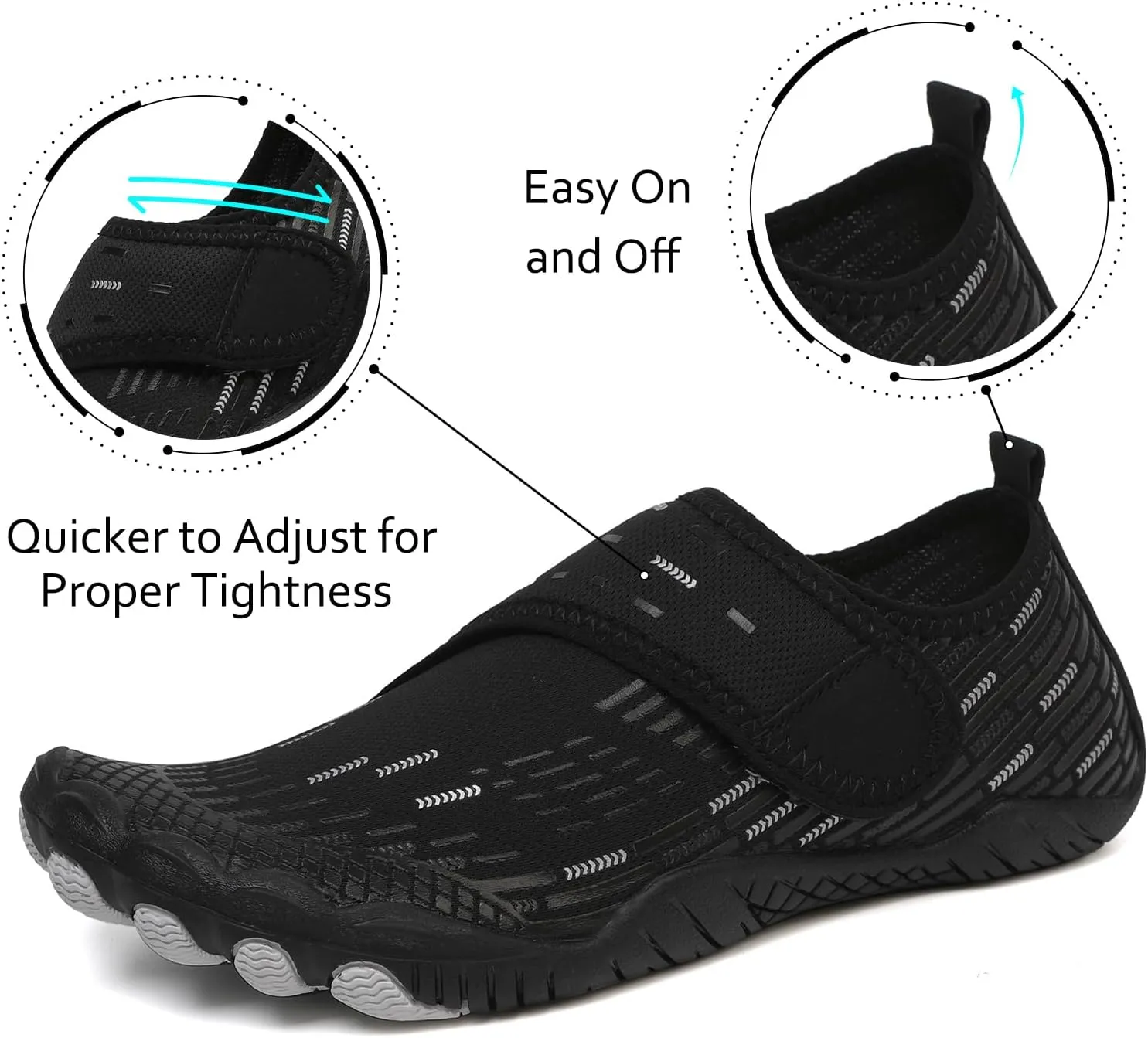 Water Shoes Mens Womens Quick-Dry Barefoot Swim Beach Pool Shoes Aqua Yoga Socks for Hiking Walking Diving Surf Outdoor Water Sports
