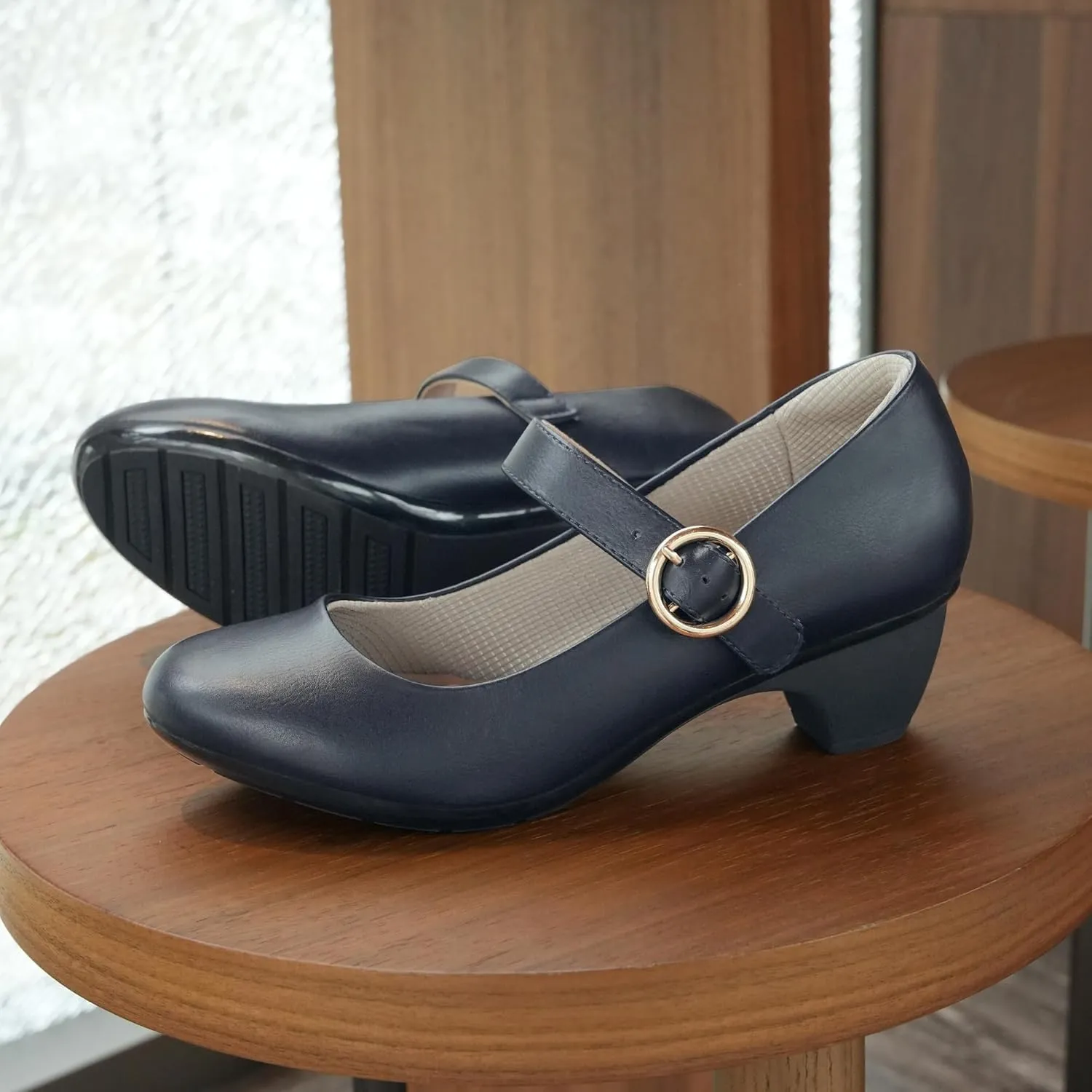 Women Mary Janes Pumps Chunky Shoes Dress Shoes