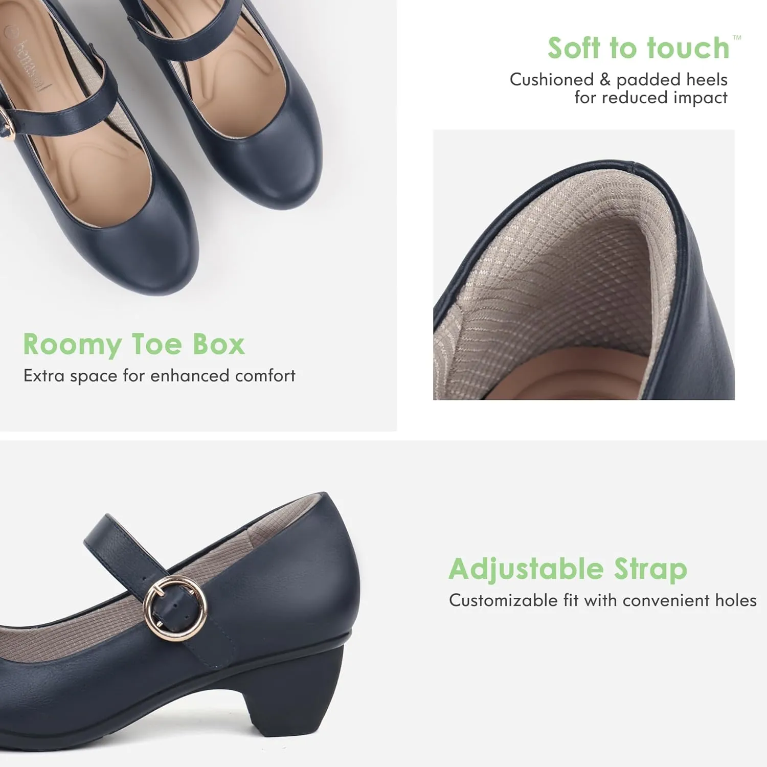 Women Mary Janes Pumps Chunky Shoes Dress Shoes